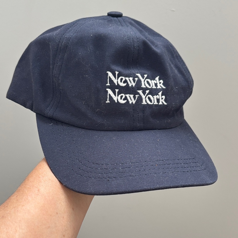 Corridor New York New York Embroidered Navy Baseball Cap, organic cotton, OS